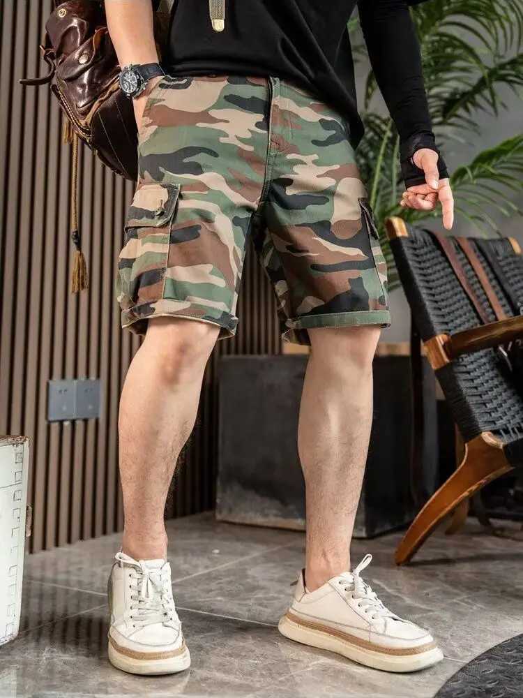 Short Pants for Men Multi Pocket Camouflage Mens Half Cargo Shorts Summer Harajuku Loose Luxury Streetwear Wide Clothes Y2k W250621