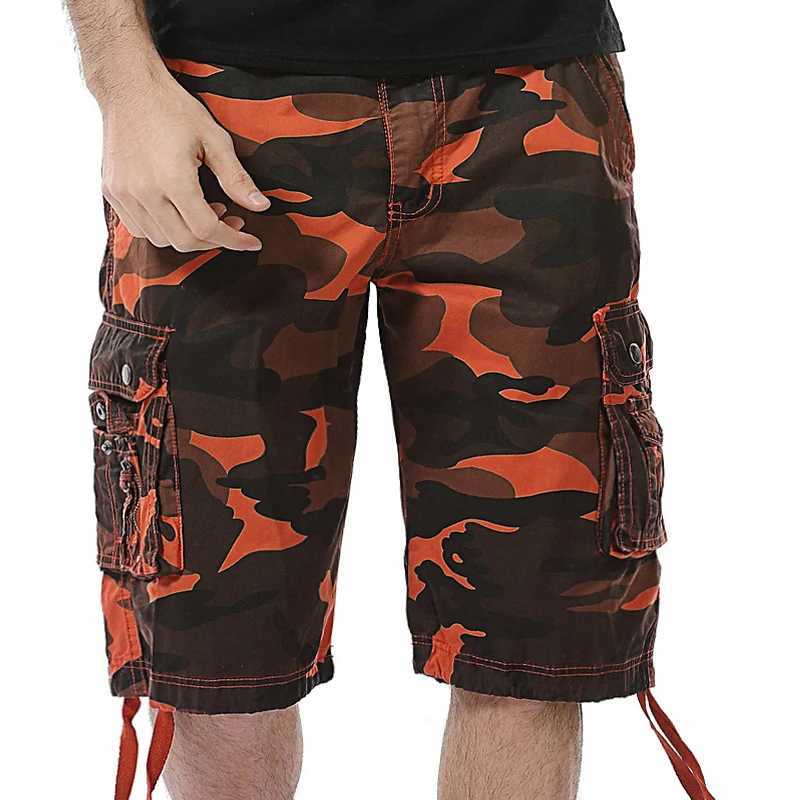 2025 Summer Camouflage Loose Cargo Shorts Men Camo Summer Short Pants Homme Cargo Shorts Without Belt Drop Shipping ABZ307 W250621