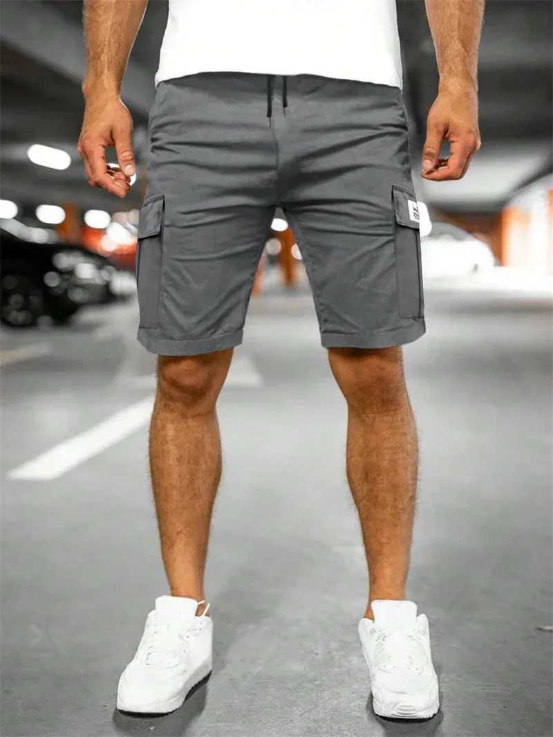 2025 Mens Cargo Pants Outdoor Casual Fashion Loose Breathable Woven Cargo Shorts Multiple Pockets Men Fitness Jogging Shorts W250705