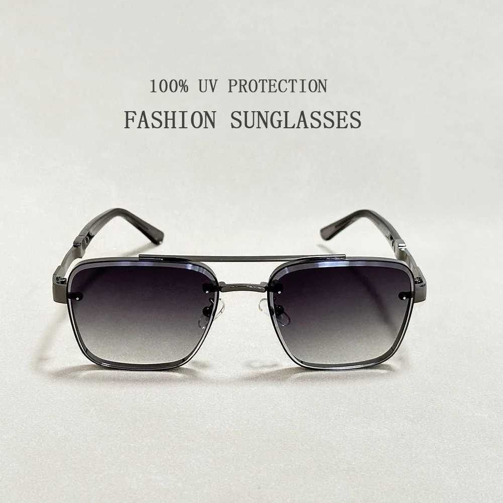 New Sunglasses For Men Luxury Fashion Glasses Sunscreen Square Sunglasses Women Trendy Vintage Mens Sunglasses W250621