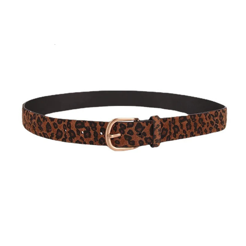 1pc Ins style style retro versatile adjustable needle buckle belt with skirt casual leopard print belt for women 250617