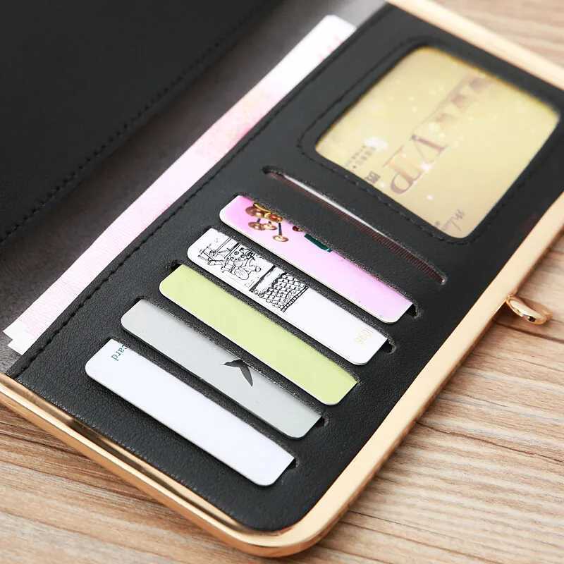 Womens Long Wallet Crown Style Hasp Zipper Money Bag Pouch Female Envelope Coin Purse ID Cards Holder Portable Clutch Handbag Z250621