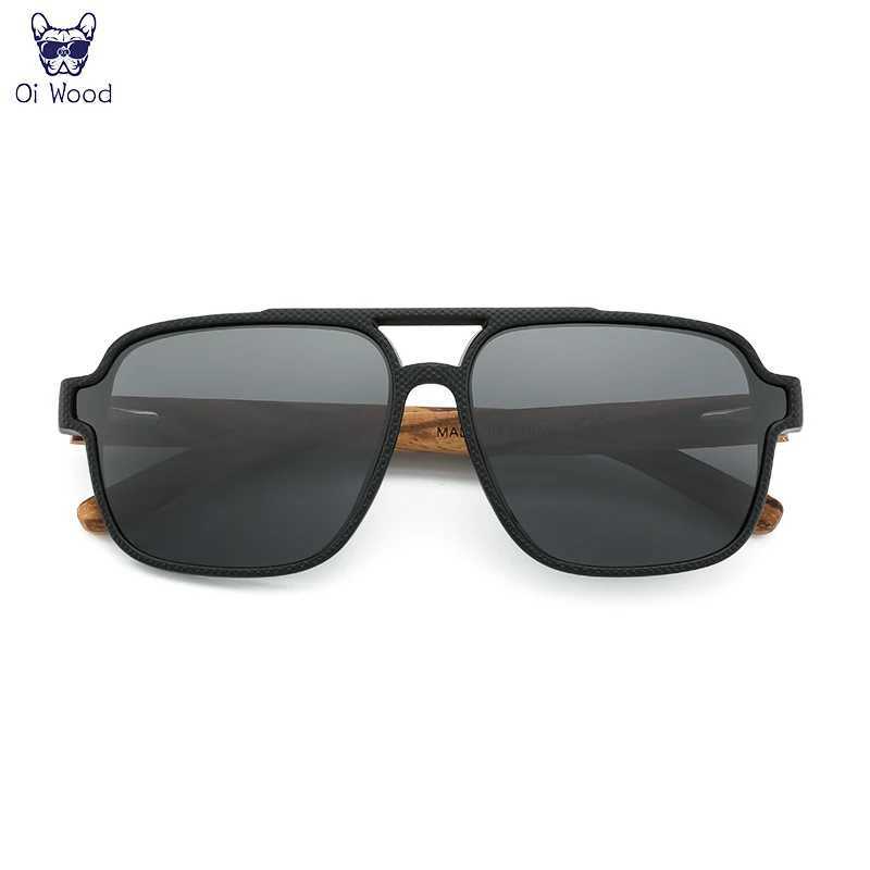 Oi Wood Sunglasses for Men Wood Sun Glasses Man Eyeglasses Polarizing Glasses UVA B Protection Eyewear ECO-Friendly W250621