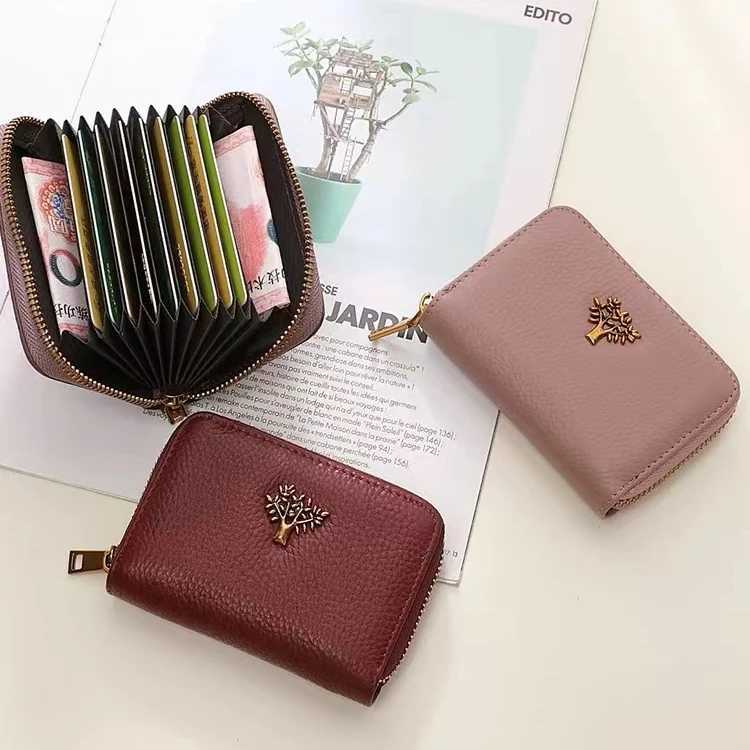 Korean Version New Cow Leather Fresh Casual Coin Wallet Fashion Cartoon Men Women Credit Passport Card Bag NEW Z250621