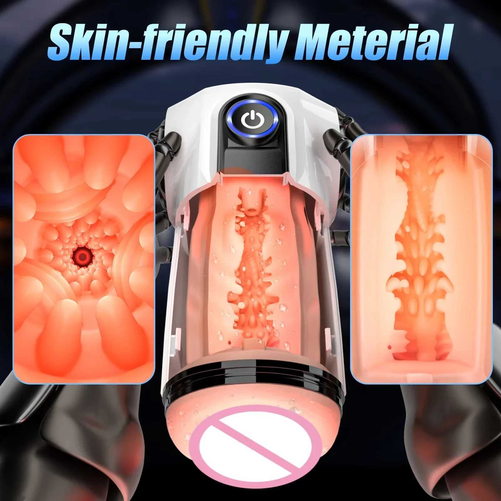 KUSHOR Automatic Sucking Male Masturbators Blowjob Machine Masturbation Cup Pocket Pussy Penis Pump Adult Sex Toys for Men 8 W250621