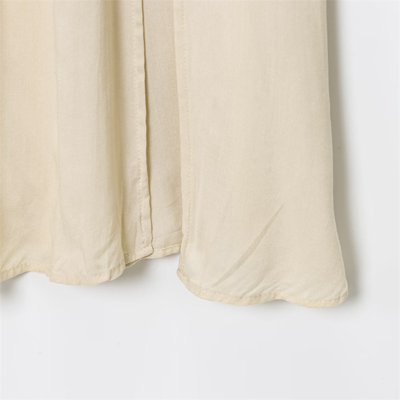 2025 Spring/Summer New Casual Women's Wear with Belt Splicing Midi Skirt Solid Color Versatile
