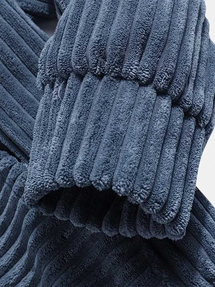 2024 NEW Solid Corduroy Hoodies for Men Autumn Winter Thick Warm Mens Sweatshirts Casual Loose Kangaroo Pocket Hoodies Outerwear XJ250621