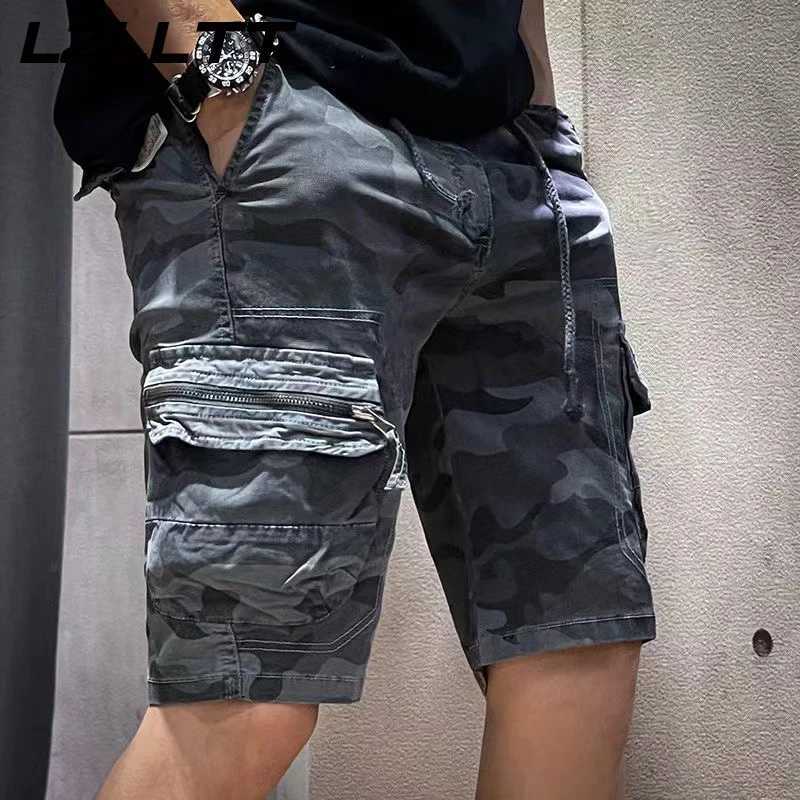 New Summer Men Cotton Cargo Camouflage Shorts Men Clothing Casual Breeche Bermuda Beach Jogger Shorts Male Hot Dropshipping W250621