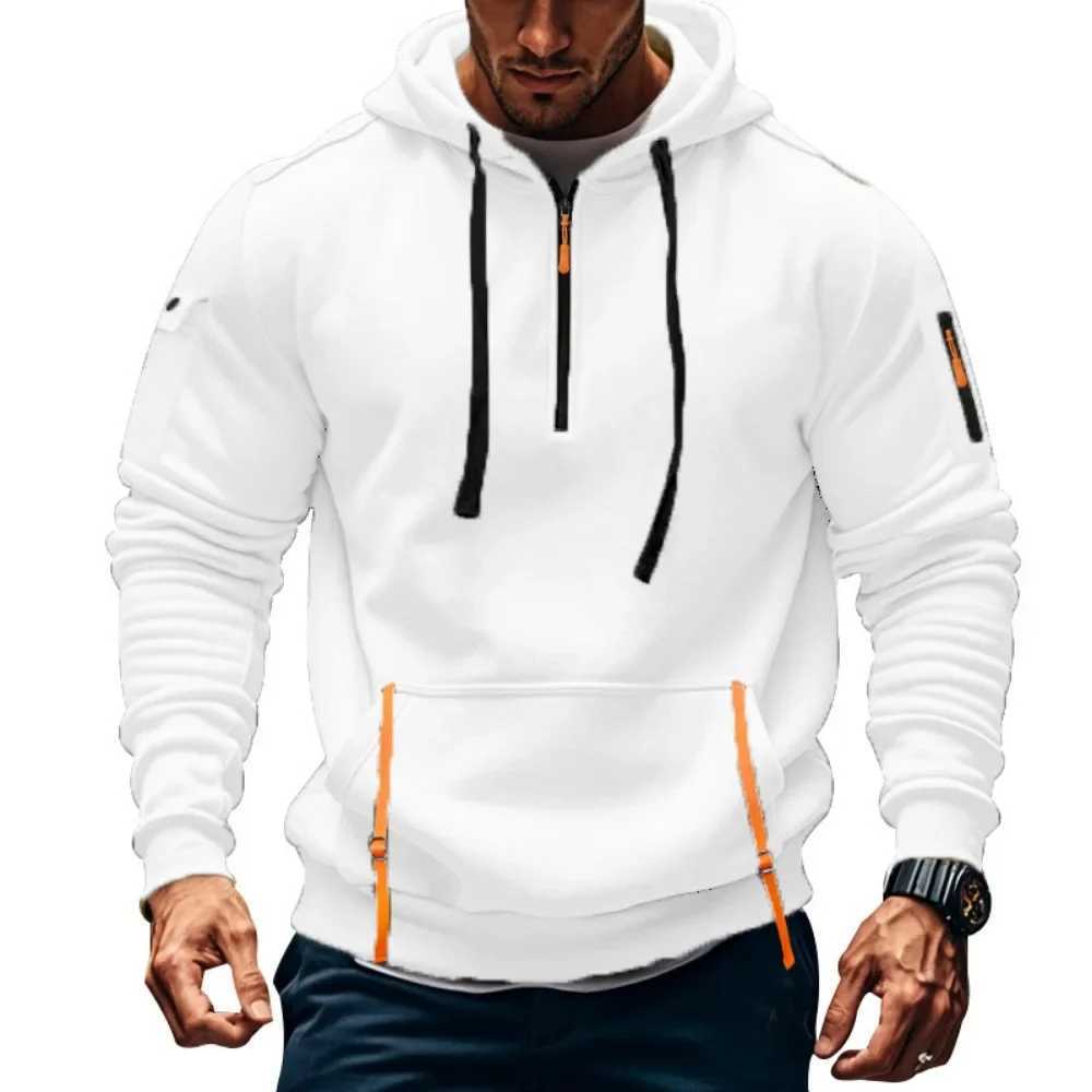 New Trendy Drop Shoulder Hooded Sweatshirt Mens Pullover Fashion Sweatshirt Casual Hoodie Jacket S-XXXL XJ250621