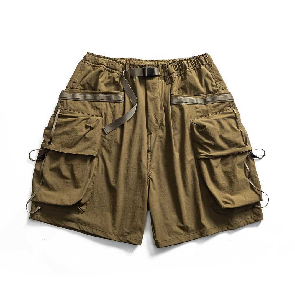 Mens Summer Multi Pocket Outdoor Loose Casual Function Cargo Shorts Cityboy Fashion Techwear Quick Dry Sports Shorts Short Pants W250621