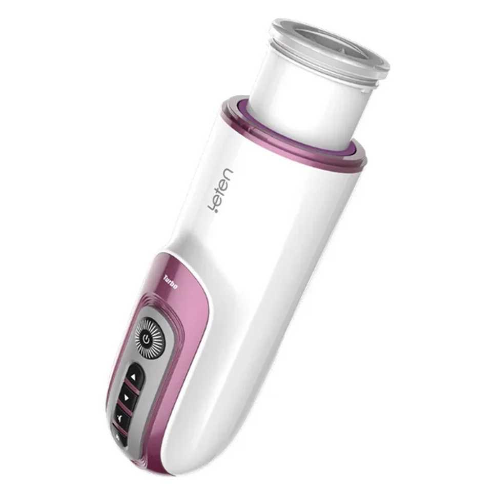 Leten Electric Telescopic Oral Sex Machine One Key Burst Actress Voice Male Masturbator Pocket Pussy Adult Men Vibrator Toys W250621