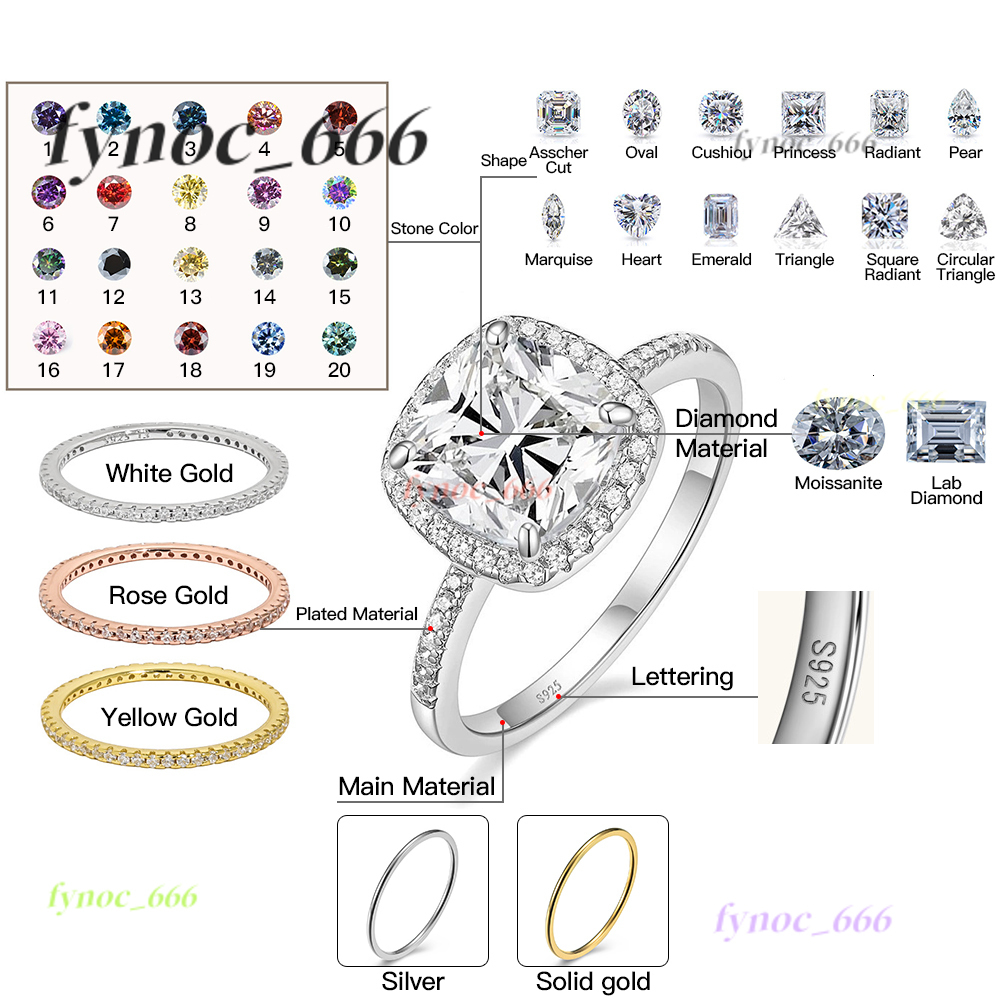 Solid Gold Engagement Rings Women Wholesale 10K 14K 18K VVS Moissanite Diamond Cut