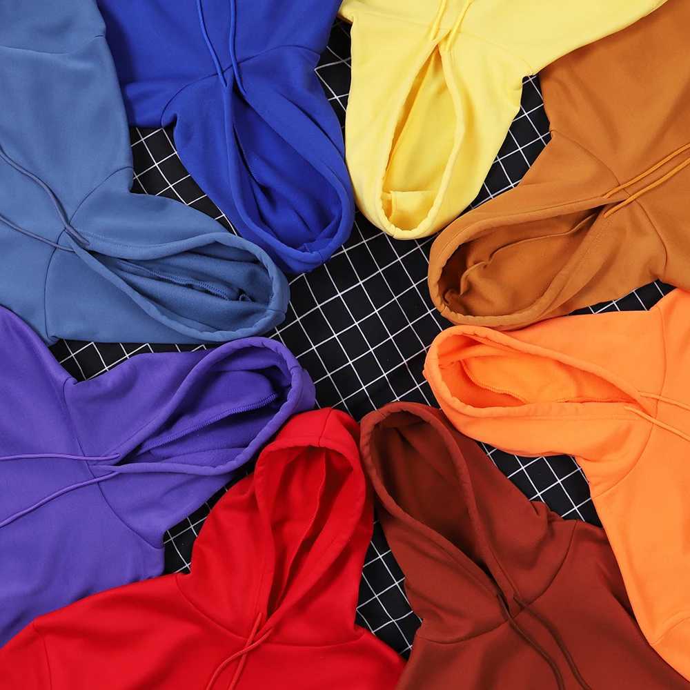 Fashion Men Women Hoodie Casual Hoodies Pullovers Sweatshirts Couple Tops Solid Color Hooded Spring Autumn Warm Fleece Hoody XJ250621