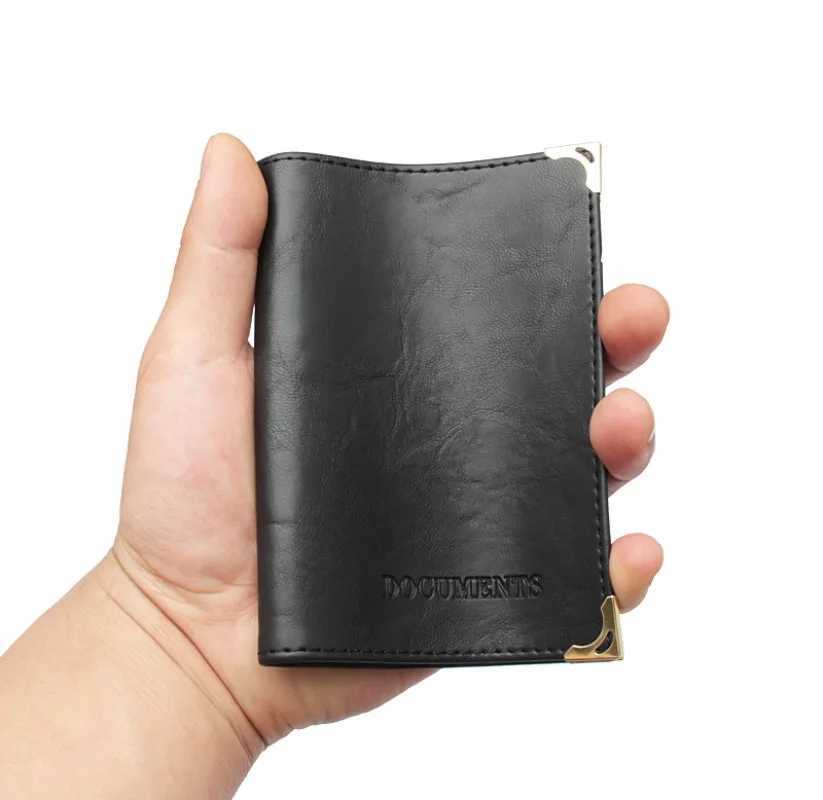 Women Men Leather Gold Copper Corner Driver License Cover Wallet Car Case Driving Documents ID Card Credit Holder Z250621