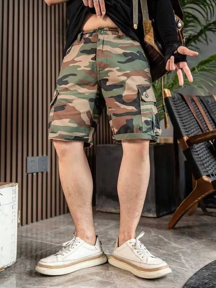 Short Pants for Men Multi Pocket Camouflage Mens Half Cargo Shorts Summer Harajuku Loose Luxury Streetwear Wide Clothes Y2k W250621