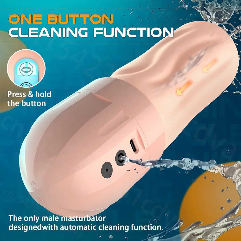 5 Sucking Automatic Masturbator Cup Vibrator Electric vacuum Blowjob Masturbator Male 3D Artificial Vagina Adult Sex Toy For Men W250621