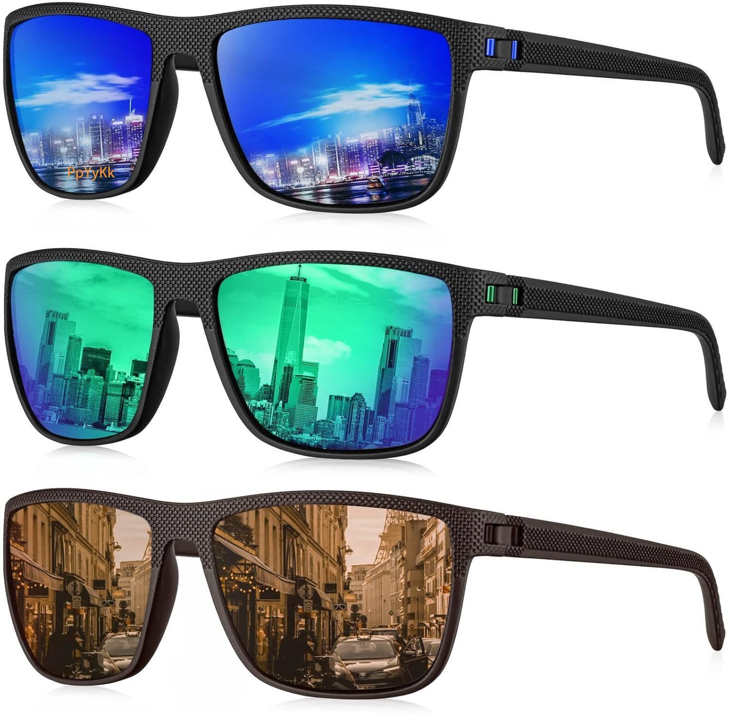 Designer sunglasses Polarized Sunglasses for Men Lightweight Sun Glasses with UV Protection for Driving Fishing Golf