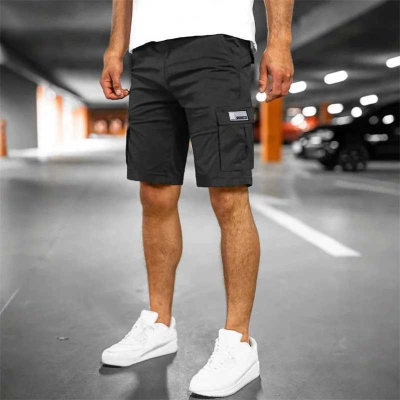 2025 Mens Cargo Pants Outdoor Casual Fashion Loose Breathable Woven Cargo Shorts Multiple Pockets Men Fitness Jogging Shorts W250705