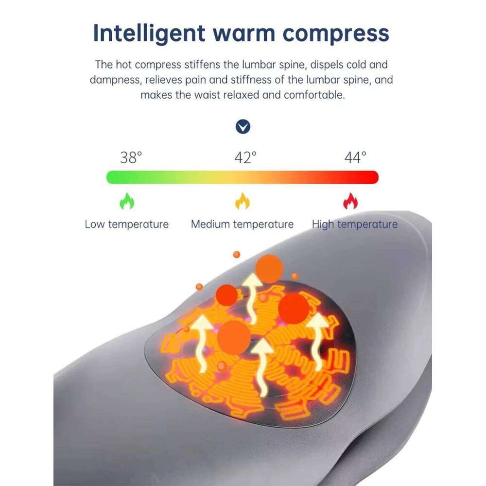 Electric Traction Device Waist Massager With Heat Lumbar Spine Fatigue Relief Back Stretcher For Sciatica Pain
