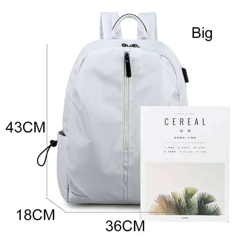 Zency Soft Waterproof Ladies Backpack Daliy Casual Outdoor Women's Knapsack Large Capacity Multifunction Teenager School Bags