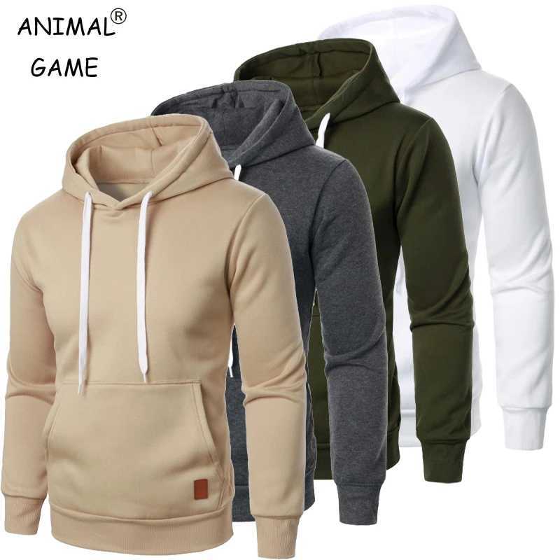 Mens Casual Hooded Collar Drawstring Hoodies Sweatshirts Long Sleeve Shirts Outdoor Streetwear Solid Color Lightweight Pullover XJ250621