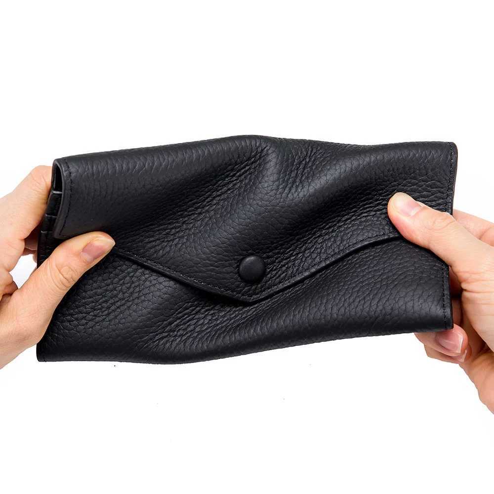 URBAN MASTER Genuine Cow Leather Long Wallets for Women Fashion Simple Money Clip Coin Purse Large Capacity Clutch Wallet 6927 Z250621