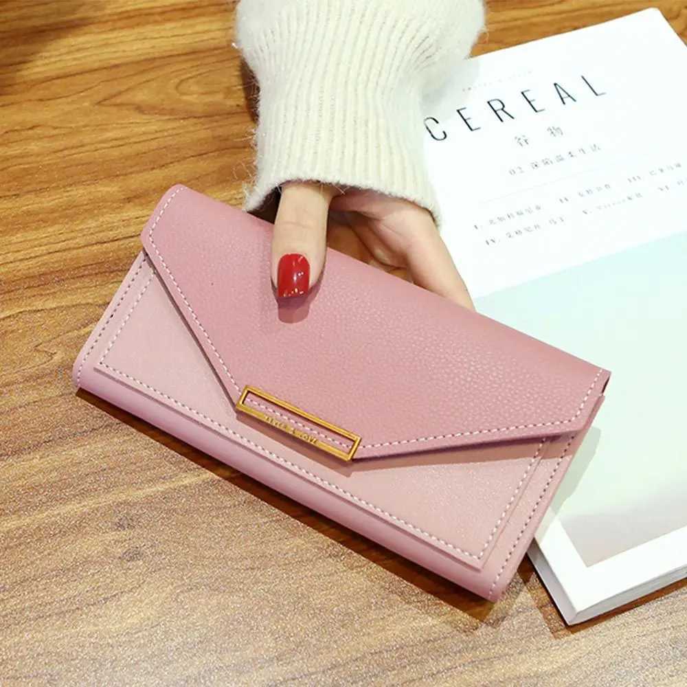 5 Colors Long Wallets For Women Fashion PU Leather Hasp Wallet Lady Money Bag Purse Clutch Phone Pocket Z250621
