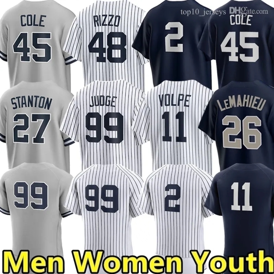 Aaron Judge Yankees Baseball Jersey Paul Goldschmidt Anthony Volpe Derek Jeter Cody Bellinger Ben Rice Trent Grisham Austin Wells Light Out Men Women Youth