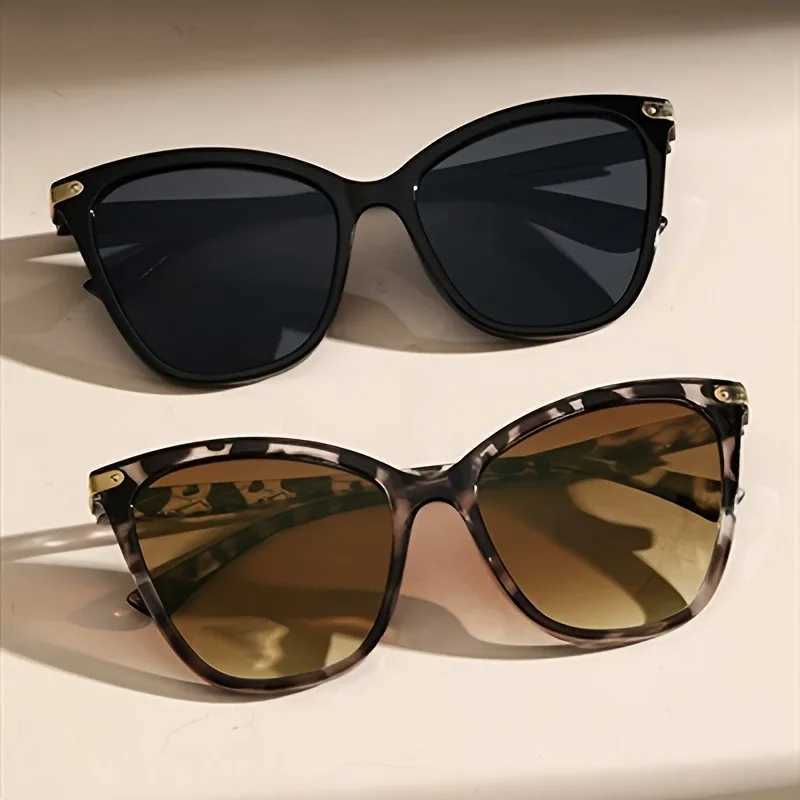 Popular Cat Eye Designer Sunglasses Leopard Decoration Gradient Womens Sun Glasses Ins Brand Trends Shades for Lady W250621