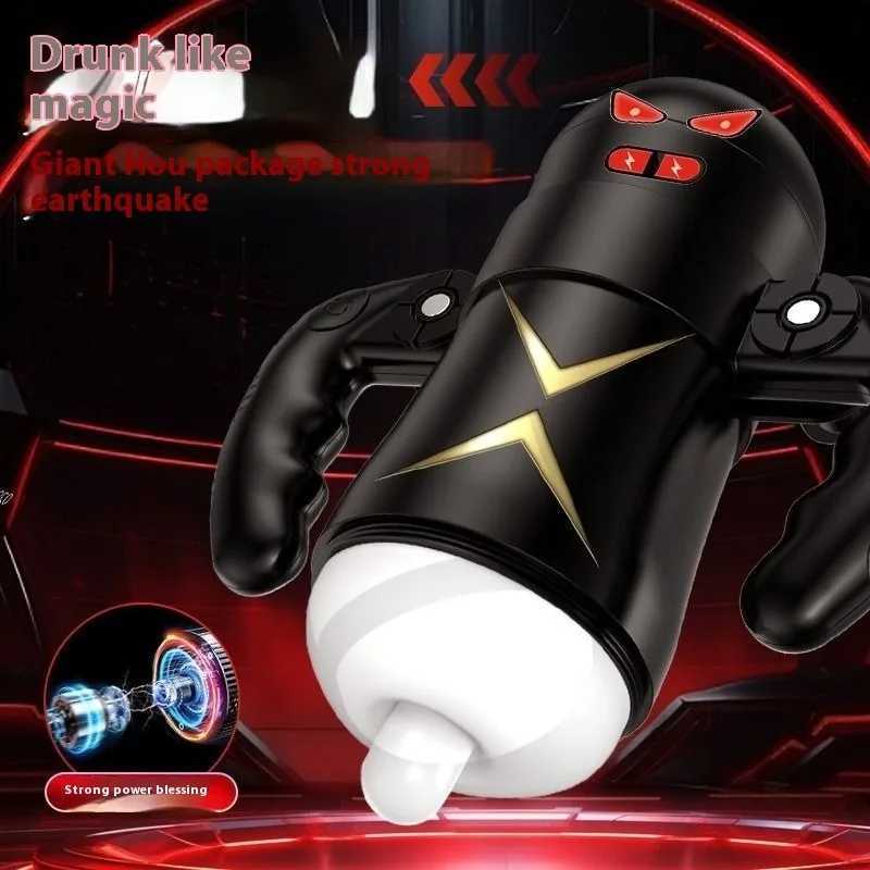 Electric Handle Airplane Cup Full-Automatic Vibration Sound Clip Suction Masturbation Device for Men Adult Sex Toy W250621