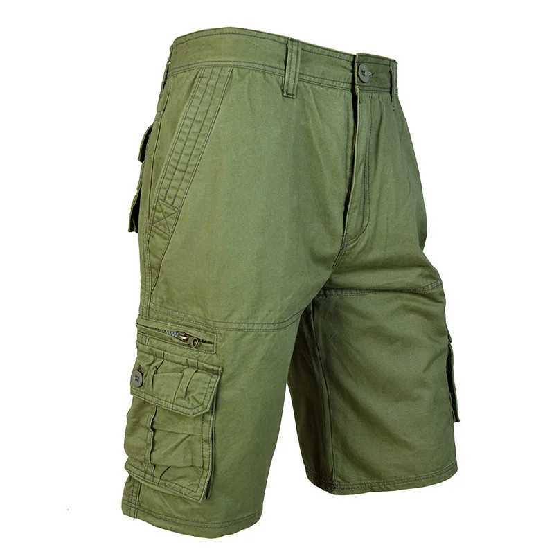 2025 New Cargo Knee Shorts Men Sports Casual Bermuda Shorts Plus Size Cotton Half Pants Golf Straight Running Gym Shorts Pants W250621