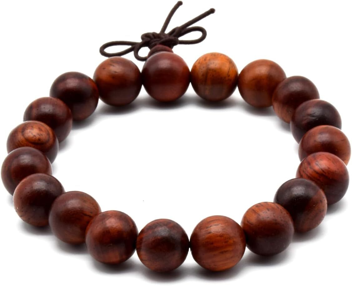 Buddhist Consecration Zen Unisex Natural Rosewood Prayer Beads Ward Off Evil Buddha Buddhist Prayer Meditation Mala Necklace Bracelet