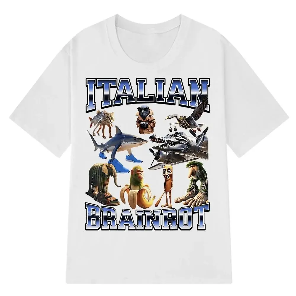 Meme T-Shirt Men's Women's Short Sleeve Cotton Tees Funny Graphic Y2k T-shirt Summer Tops