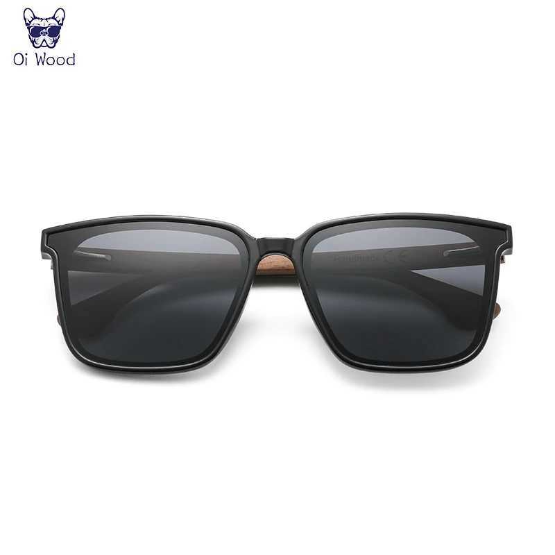 Oi Wood Men Women Square Sunglasses Wooden Eyeglasses polarized Blue Lenses Mens Glasses Luxury Eyewear W250621