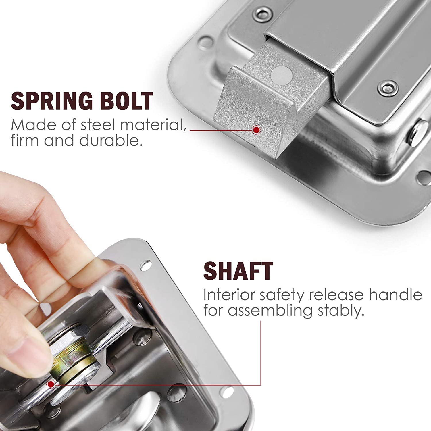 Travel Trailer Lock Stainless Steel Rv Door Latch Heavy Duty Flush Mount Handle Latch for Toolbox