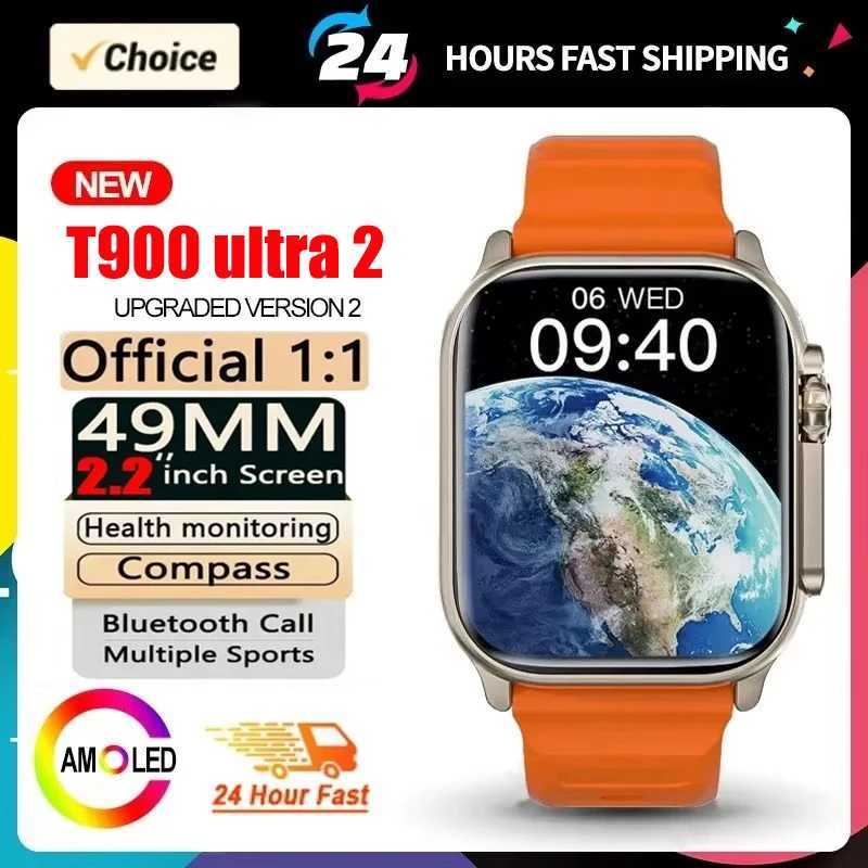 2025 T900 Ultra 2 Smart Watch Men 49mm Series 8 2.3 AMOLED Screen NFC Compass Waterproof For Watch IWO Ultra 8 Smartwatch Y250620
