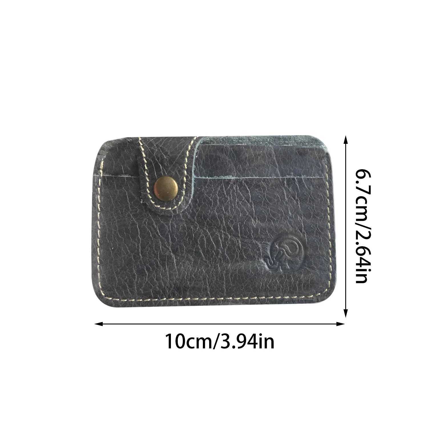 Vintage Leather Business Mini Holder For Men Women Convenient Small Wallet ID Cash Card Case Slim Coin Purse Z250621