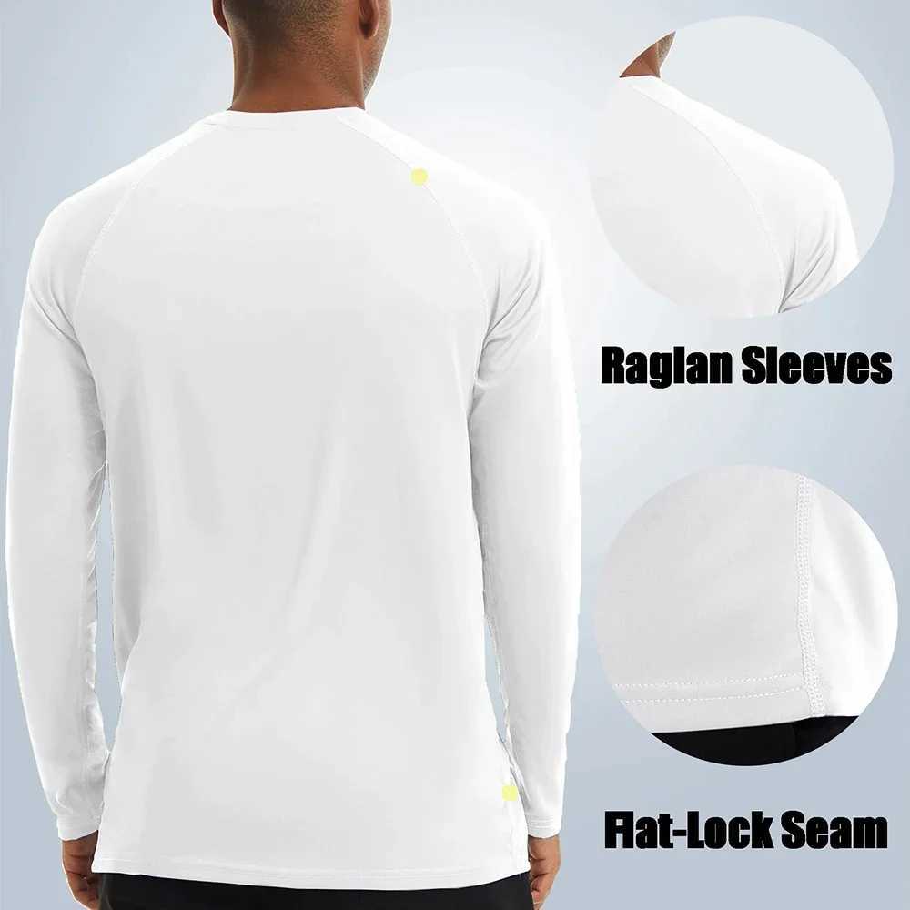 Sun Protection T-Shirts Mens Long Sleeve Loose Casual UV-Proof T-Shirts Breathable Quick Dry T shirts Male For Hiking Fishing XJ250621
