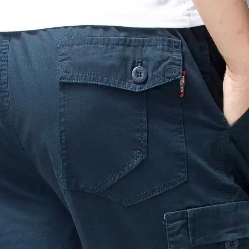 Mens Cargo Shorts with Pockets Oversize Big Size Button Male Short Pants Tall Harajuku Loose Comfortable Luxury Heavy Wide W250621