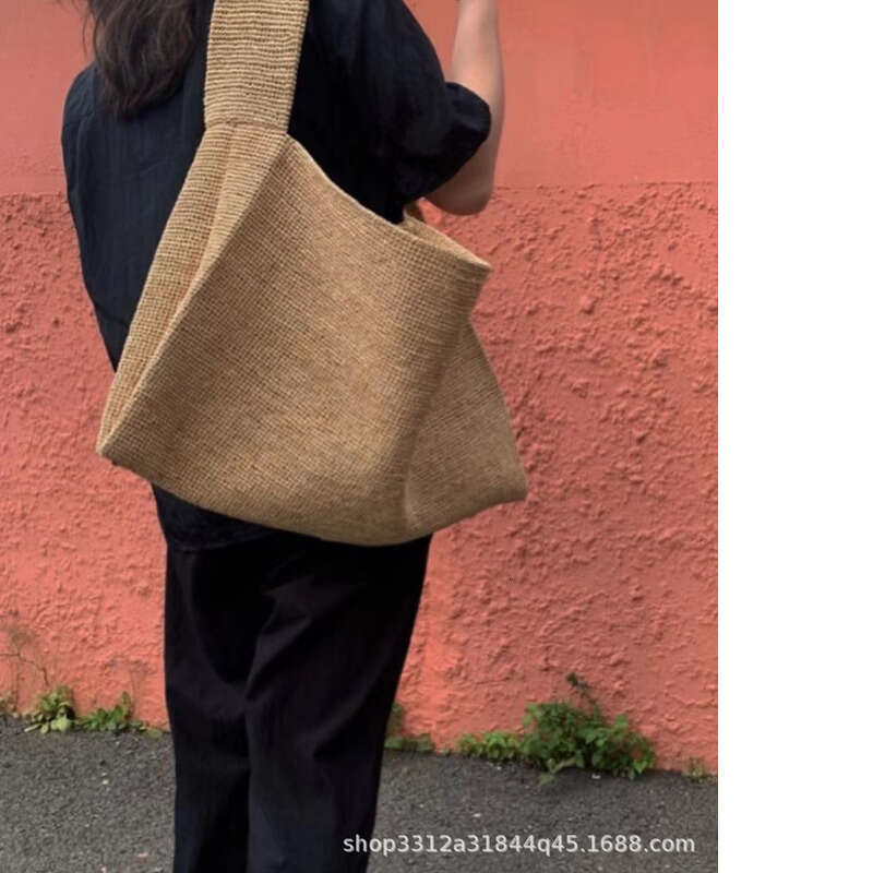 Beach Bag Luxury Straw Bag Straw Tote Fever Same Style Korean Niche Straw For Women Archivepke Simple Fashion Single Shoulder Raffia Bag