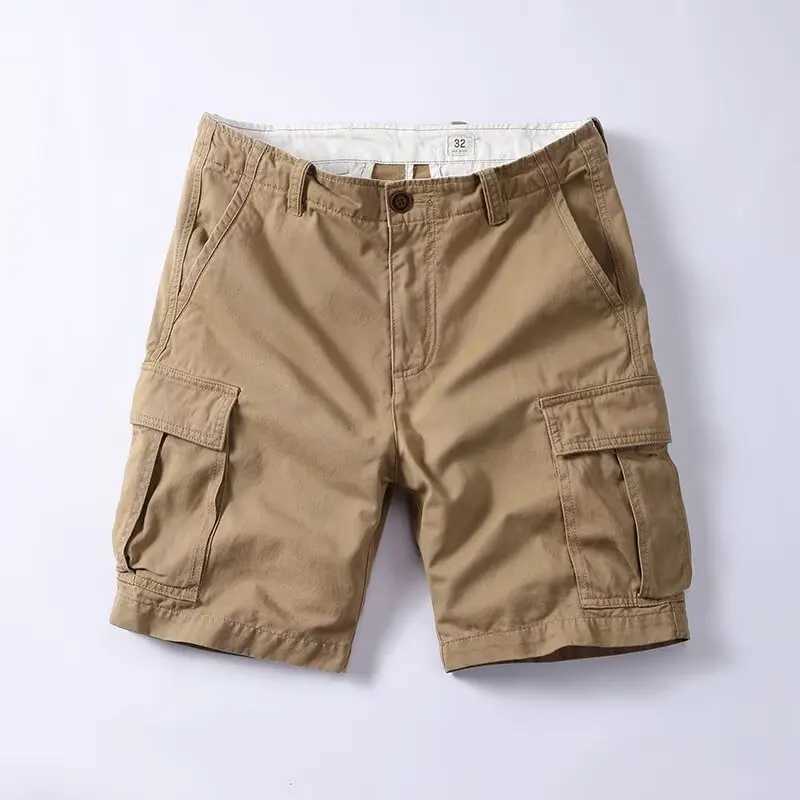 Cotton Men Shorts Cargo Shorts Versatile Shorts for Daily Travel Twill Solid Color Short Pants Summer High Quality Sweatpants W250621