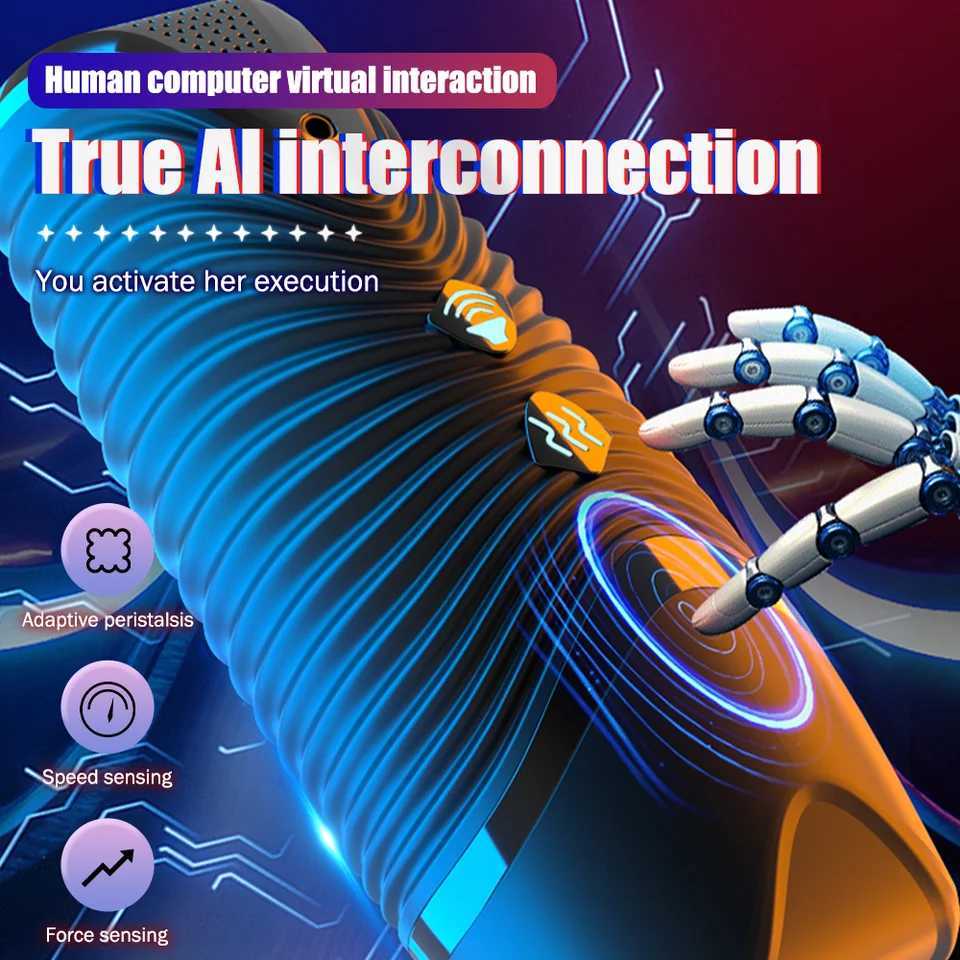 Automatic Pocket Pussy Male Masturbator Simulated Labia Vagina Intelligent Voice Penis Trainer Bracket Adult Sex Toy For Men W250621