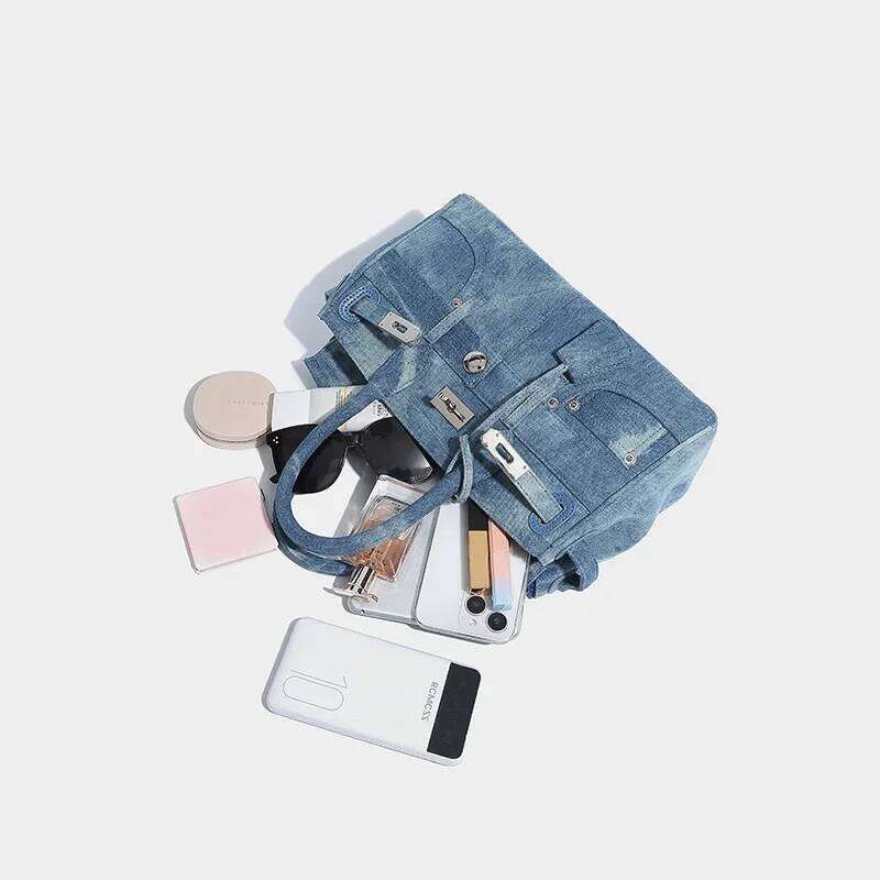 Hot Selling New Sweet Cool Ladies' Denim Handbag Designer Fashionable And Simple Underarm Crossbody Bags Single-Shoulder Bag