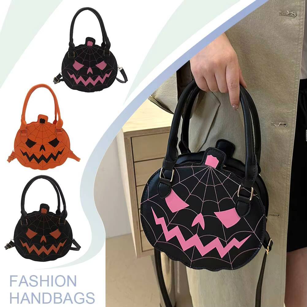 Shoulder Women Pumpkins Crossbody PU Leather Adjustable Strap Top Handle With Zipper Hobo Bag For Work Travel