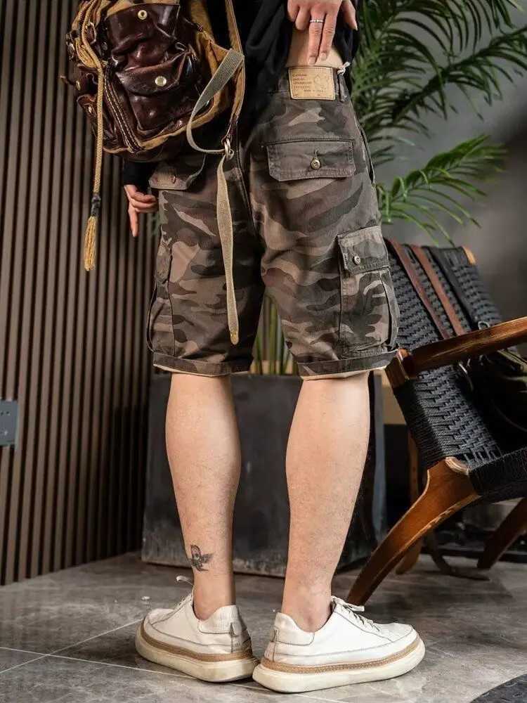 Short Pants for Men Multi Pocket Camouflage Mens Half Cargo Shorts Summer Harajuku Loose Luxury Streetwear Wide Clothes Y2k W250621