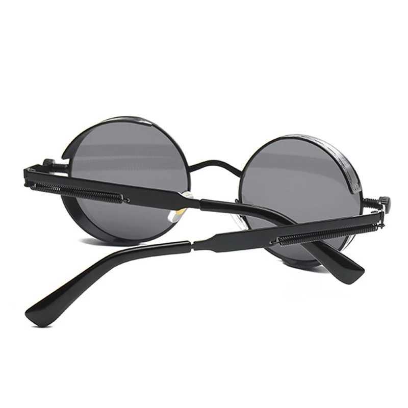 New Round Metal Sunglasses Steampunk Men Women Fashion Glasses Brand Designer Retro Vintage Sun Glasses UV400 Sunglasses W250621