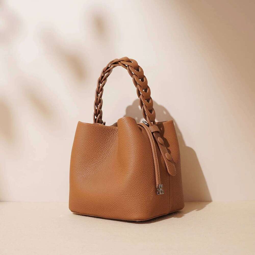 handbag Cowhide Bucket 2025 Spring Crossbody Commuting Luxury Bag Shoulder Elegant Women's bags Designer Bag