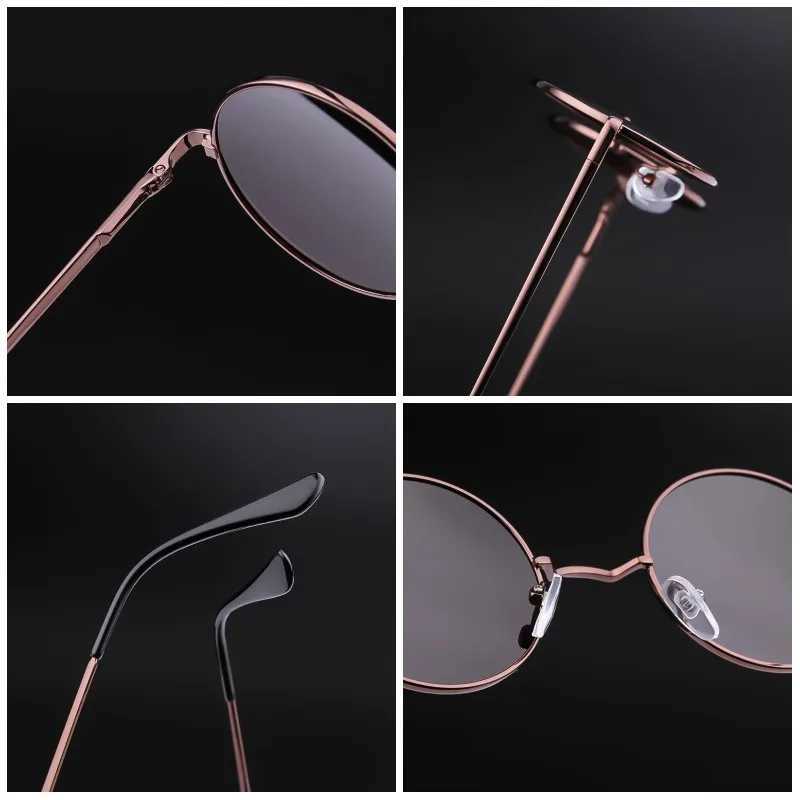 Trendy Round Polarized Sunglasses High Quality Brand Design Vintage Party Men Circle Small Frame Women Yellow Shades Sun Glasses W250621