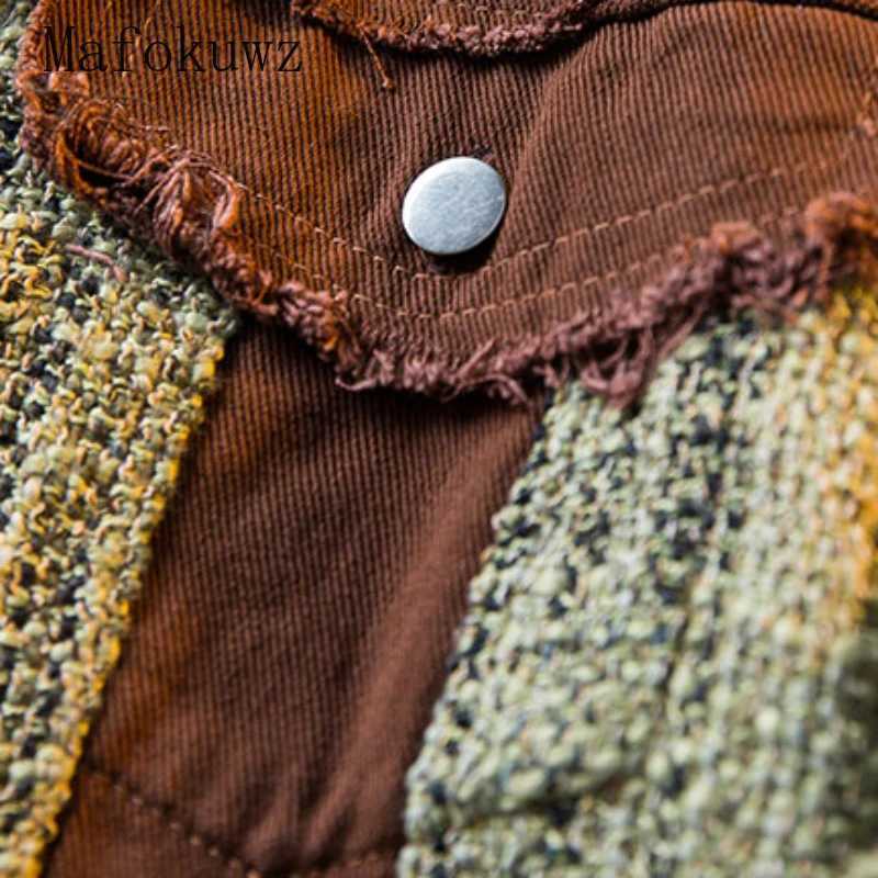 American Style Lapel Patchwork Woven Jackets Couple Retro Handsome Loose Casual Jacket Tops Men Overcoat Male Clothes XJ250621