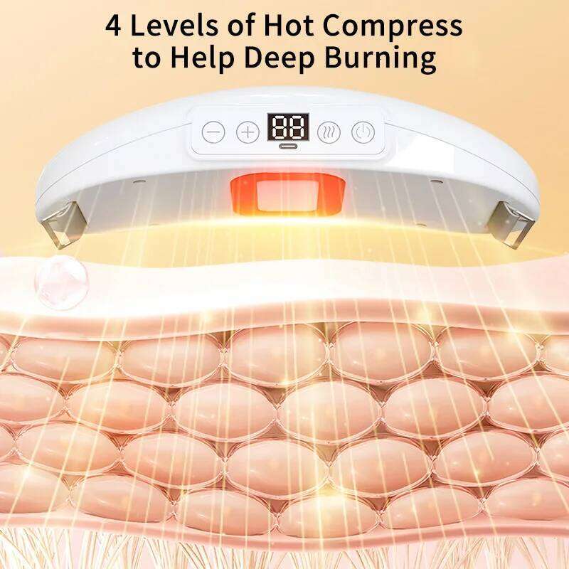 Electric Belly Shaking Massager Portable Wireless Abdominal Massage Belt Hine With Vibration Multi Modes Heating Fat Burner